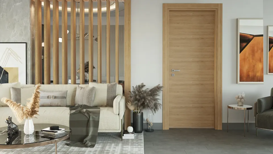 Custom wooden interior door